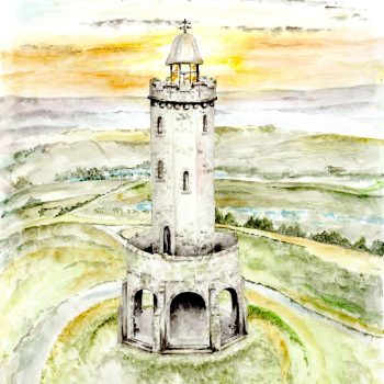 DARWEN TOWER AT SUNSET