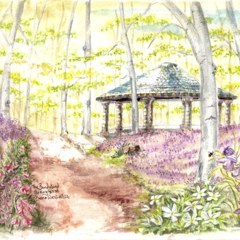 DARWEN SUNNYHURST WOODS BANDSTAND IN SPRING