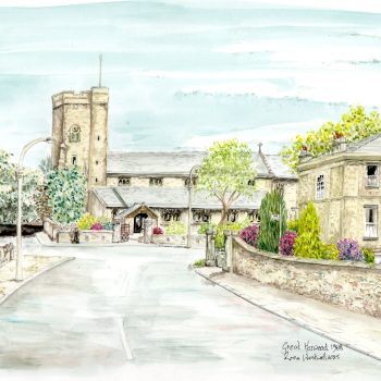 GREAT HARWOOD ST BARTHOLOMEW'S AND CHURCHFIELD HOUSE c 1968